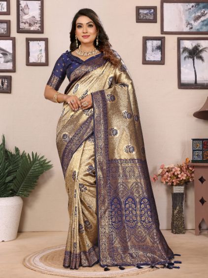 Tissue Silk saree with zari weaving